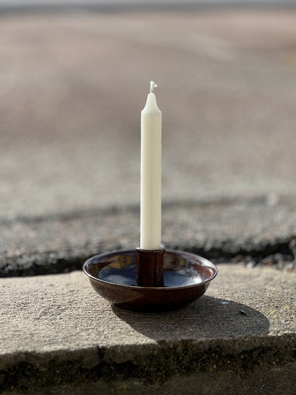 Ljusstake 14,5cm brun